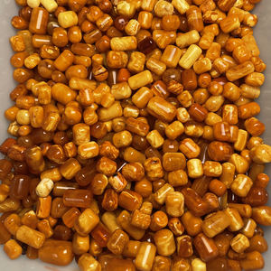 天然琥珀色のジュエリーロシアの琥珀色の石加工ビーズ古い琥珀色の柱の形8-14mm赤いイスラム教徒の祈りのビーズは安いです - Product Image 4