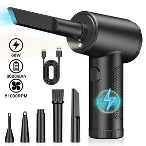 Cordless Battery <b>Powered</b> Air Duster With USB Cable And 5 Attachments Black Plastic <b>Brushed</b> Motor Intelligent Air Duster for Car - Product Image 2