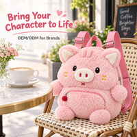 Sac à dos en peluche cochon personnalisé, amusant et mignon, sac à bandoulière créatif, disponible pour la personnalisation