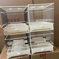 Vente en gros d'usine, nouvelles cages à oiseaux empilables en métal carrées pour perroquets, canaris, ménagères