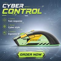Mouse Gaming Ergonomis Dual-Mode Pro GD004 7D 4000 DPI RGB untuk Koneksi Kabel/USB & Nirkabel 2.4G untuk PC Gaming dengan Pengisian Cepat 500mAh