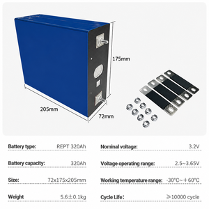 เซลล์แบตเตอรี่ LiFePO4 เกรด A 230Ah 3.2V ลิเธียมไอรอนฟอสเฟต  จ่ายไฟแบบ 1C สำหรับโครงการเก็บพลังงานแสงอาทิตย์และรถบ้าน - Product Image 3