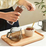 Plateau rectangulaire en bois naturel gravé moderne et plateau à thé durable pour la décoration de table de fête