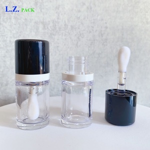 LZ Pack Newest Round 9ml Black White Big Wand Lipgloss <span class=keywords><strong>Tubes</strong></span> Chubby Custom Repulpant Lip Gloss <span class=keywords><strong>Tubes</strong></span> Packaging With Big Wand - Product Image 5