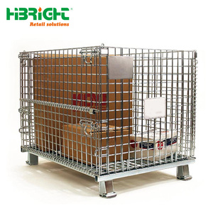 Cage de rangement en fil métallique pliable haute résistance avec capacité de charge élevée - Product Image 1