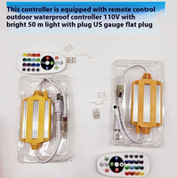 Bande lumineuse LED RGB avec télécommande, étanche, flexible, à changement de couleur, pour la décoration de fêtes et de festivals