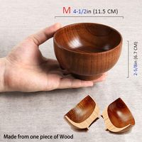 Bol en bois de jujube naturel fait main, écologique, rond, pour riz, soupe, trempettes et décoration – Offre Spéciale Maison & Restaurant