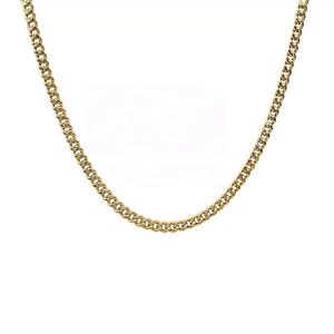 Collier chaîne cubaine en or massif 18 carats authentique Xinfly, collier en or 18 carats véritable, bijoux pour hommes - Product Image 1