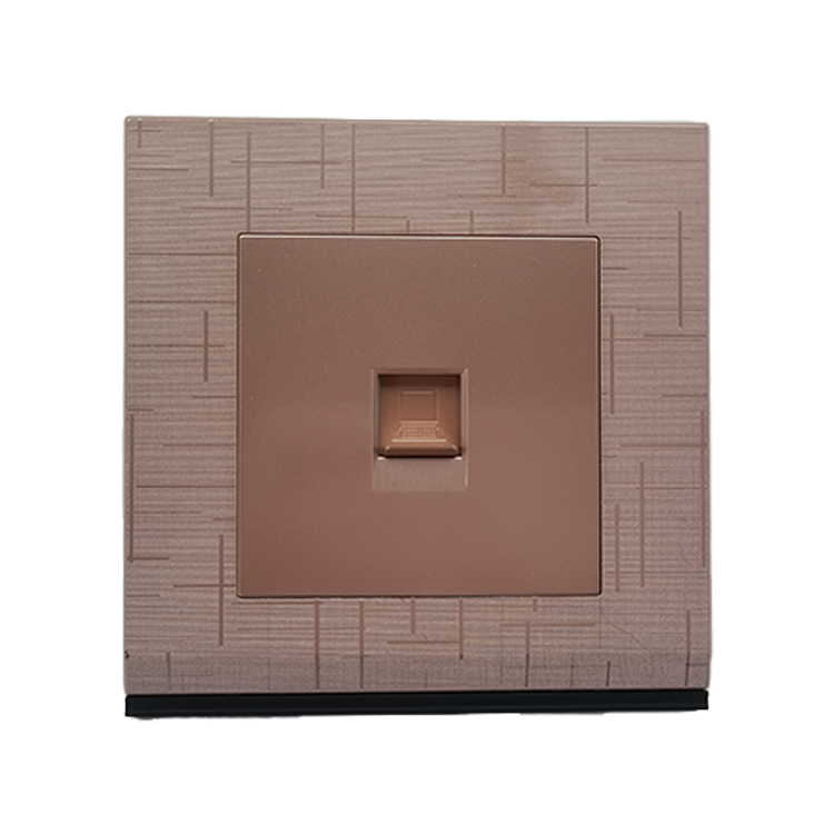VNX Wholesale Selling UK Standard 250V One Gang RJ45 Computer Internet Wall Socket PC Wire Drawing Standard Grounding for Home