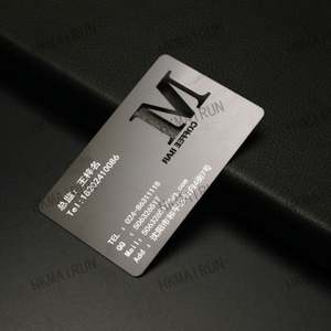 Wholesale Customized Matt <b>Black</b> Brass Type Thickness <b>Metal</b> Card - Product Image 3