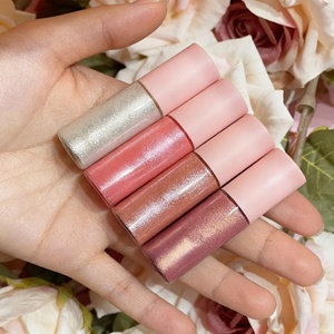 Private Label Vegan Mineral Liquid Matte Glossy <b>Mini</b> Glitter Shine Lip Gloss <b>Lipstick</b> Set Nude - Product Image 3