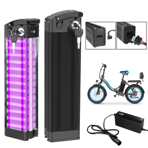 Batería de bicicleta eléctrica de 36V más vendida en EE. UU., 10S5P 15Ah, para tubo de sillín, para bicicleta <span class=keywords><strong>Silver</strong></span> <span class=keywords><strong>Fish</strong></span>, 540Wh con descarga superior - Product Image 1