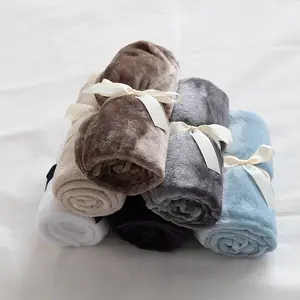 Rắn dệt flannel chăn cho nhà và khách sạn hình chữ nhật ném cho mùa thu và mùa đông