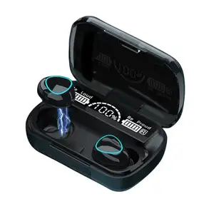 Contoh gratis produk produk earbud Display LED Power Bank M10 Headset TWS Gaming earphone nirkabel & earbud kepala