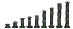 Pied de support réglable en plastique Taurus pour poutres de terrasse, dalles de terrasse composites, pavés en porcelaine, base de revêtement de sol extérieur - Product Image 2