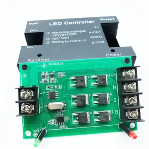 LED Strip Controller 12V 30A CE ROHS Daya Tinggi RGB COB Strip Cahaya 24V Seri Sentuh Nirkabel RF Remote Control LED Controller
