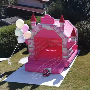 Đảng cho thuê màu hồng <span class=keywords><strong>Knight</strong></span> Bounce House Palace Shape Inflatable lâu đài để bán - Product Image 4