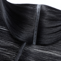 Extensions de Cheveux Humains Vierges Genius Butterfly Double Drawn à Trame Invisible Noires, Couture Injections Latérales Double Face Sans Soudure, Brutes