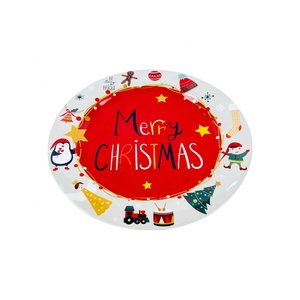 Platos <span class=keywords><strong>de</strong></span> Postre <span class=keywords><strong>de</strong></span> Melamina Reutilizables Bestwares <span class=keywords><strong>de</strong></span> 9 y 11 Pulgadas con Diseño Navideño <span class=keywords><strong>de</strong></span> Dibujos Animados <span class=keywords><strong>de</strong></span> Duendes y Árboles, Irrompibles, para Fiestas - Product Image 2