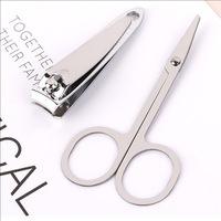 Ensemble de 4 coupe-ongles en acier au carbone avec étui en plastique, kit de manucure, outils de toilettage, boîte cadeau promotionnelle, kits jetables