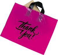CTCX CustomThank You Rose/Violet Panton Plastique Shopping Vêtement Emballage Sacs Die Cut Shopping Poignée Sac De Transport