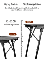 2025 nouveau Design 5 unités en aluminium IGT Table de Camping Portable pliable avec jambes réglables pour barbecue en plein air pique-nique Garden Party