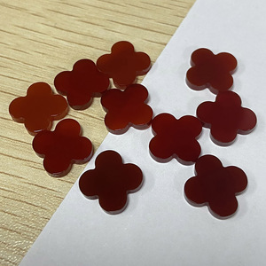 Pietre preziose all'ingrosso: Onice naturale, Agata <span class=keywords><strong>rossa</strong></span>, Agata nera, Madreperla bianca, Pietra a quadrifoglio, Gemme sfuse in agata da 6MM-16MM - Product Image 4