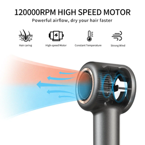 Outils de coiffage multifonctionnels Haute vitesse 120000RPM 500 millions d'ions négatifs pour salon professionnel et usage domestique Sèche-cheveux - Product Image 4