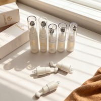 Flacon en plastique vide pour soins de la peau, emballage cosmétique de luxe en acrylique, tube d'emballage pour crème contour des yeux avec applicateur à bille