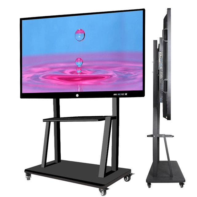75 86 Inch 4K Mobile Stand Smart Board Windows and Android 11 System Intelligent Interactive Flat Panel for Education Teaching