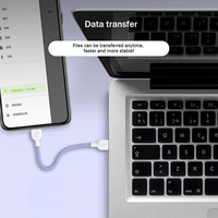 Personalizado portátil 3A PD27W Mini USB Cable de carga llaveros cargador de sublimación de cobre puro para dispositivos IOS y ordenadores