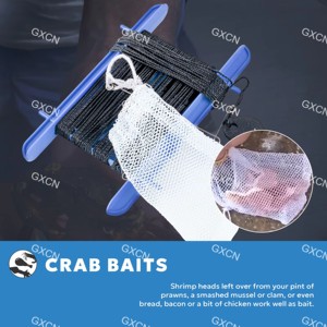 Vibrant Children's <strong>Crab</strong> Catching Hand Line 4 Pack Safe for Kids No Sharp <strong>Hooks</strong> Available Blue Yellow Red Green for Fly Fishing - Product Image 2