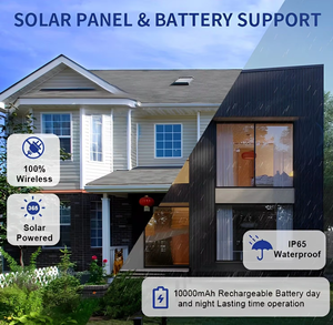 מצלמת אבטחה סולארית HIKWIFI V380 Pro 4K HD PTZ 4G עם ראיית לילה CMOS, זיהוי תנועה חיצוני, סיבוב <span class=keywords><strong>360</strong></span> מעלות, אלחוטית - Product Image 6