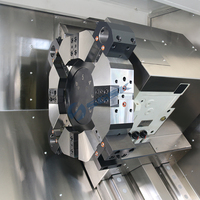 Tour CNC à lit incliné de 2 mètres, 5 axes, avec mandrin hydraulique de 12 pouces, modèle TCK80D