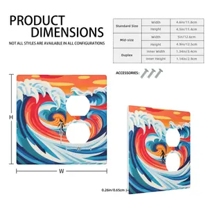 Image personnalisée 2-Gang 1 Duplex Wall Accent Switch Cover - Product Image 5