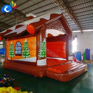 Château gonflable commercial en forme de maison de pain d'épices pour enfants, idéal pour les fêtes de Noël, les centres commerciaux et les événements de <span class=keywords><strong>location</strong></span>. - Product Image 2