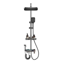 Nouveau Design Ensemble de Douche Exposé en Laiton pour Salle de Bain, Mitigeur Tête de Douche Pluie, Système de Douche Numérique pour Salle de Bain