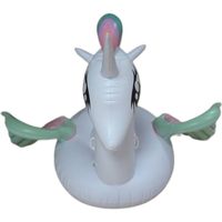 Waterhan FAR099 Jouet aquatique gonflable Pegasus ovale en PVC, motif dessin animé, couleur unique, pour piscine à vagues d'été, avec kit de réparation, pour enfants