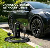 Chargeur EV portable 3,5 kW 16A avec connecteur Type 2 GBT, écran LCD, IP66, arrêt automatique, câble de charge EV domestique