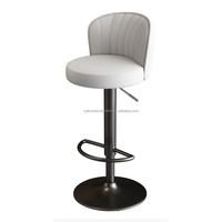 Chaises de bar en PU légères et durables à assise large, dossier haut et élégant, pour bars à domicile et espaces extérieurs modernes (gym) - Offre Spéciale