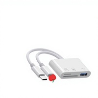 Lecteur de cartes externe en cuivre / Type-C double fonction pour cartes mémoire SD/TF/USB, compatible avec les appareils photo, les téléphones et les ordinateurs