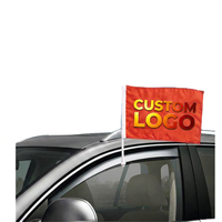 Sportfan Lebendige Farben Polyester Digital Bedruckte Autoflagge Starke Fensterklemme Fußball Baseball Spiele Fußballmannschaft Individuell Anpassbar