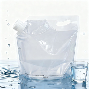 2L 5L 4L 3L แบบตั้งใสหัดยืนกระเป๋าใสใช้ซ้ำได้พลาสติก PE ใสบรรจุภัณฑ์แบบเหลวพิมพ์ลายสำหรับเมล็ดพืชน้ำ - Product Image 1
