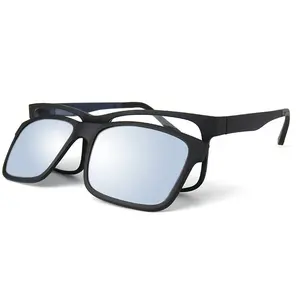 Personalizar o seu logotipo magnético óculos ultem grampo em óculos de sol com lentes polarizadas