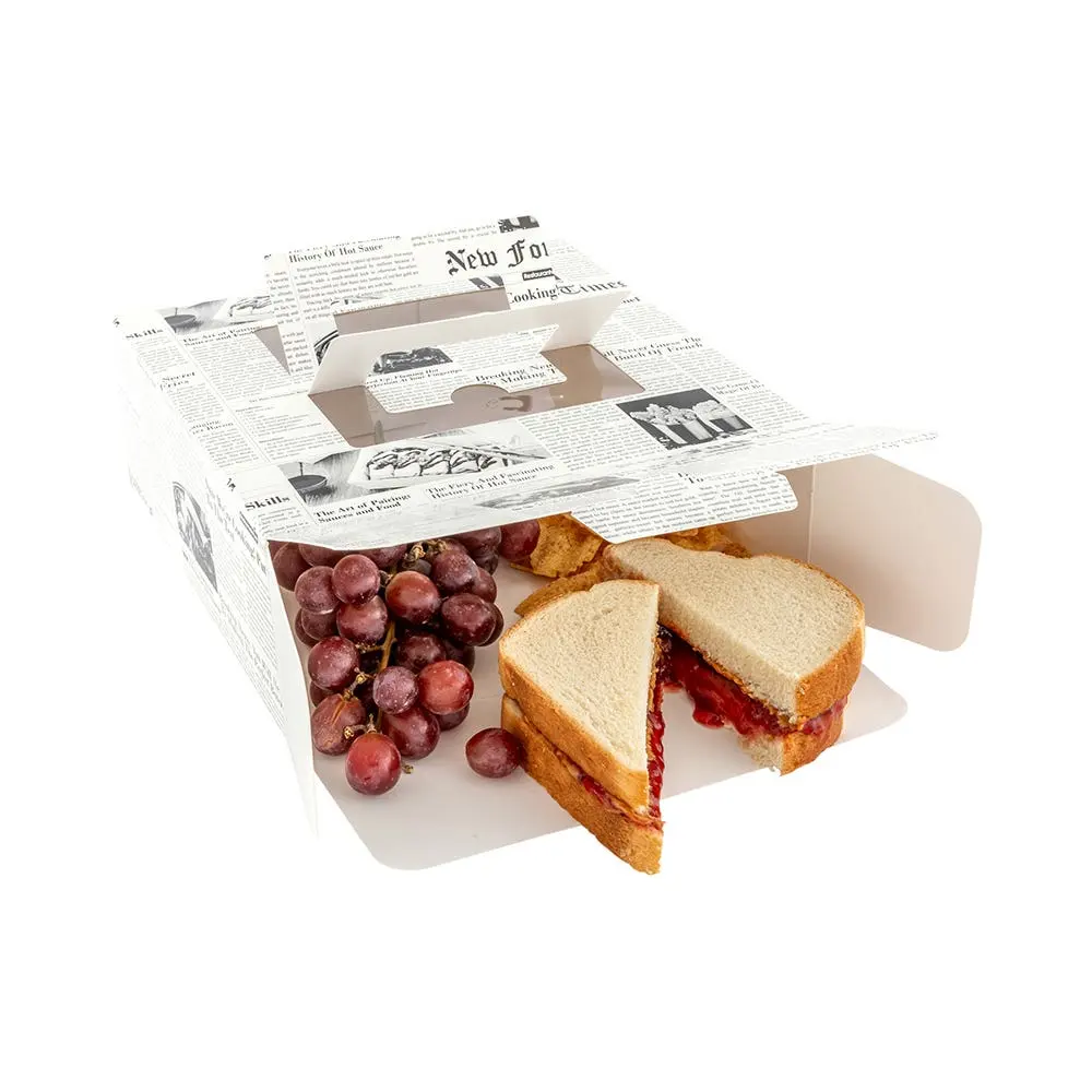 EW design-fiambrera blanca para llevar, contenedor de comida para sándwich de pan, venta al por mayor