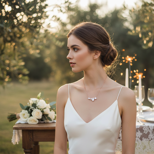 Collar con Dije Geométrico de Cuatro Piedras de Circonio, Hecho a Mano en Turquía, Plata de Ley 925 al por Mayor, Regalo de Boda, Joyería para Mujer - Product Image 3