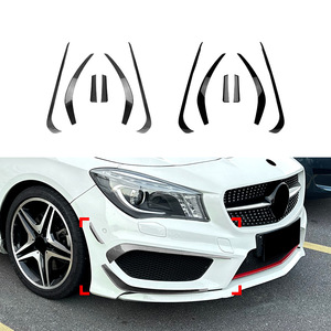 Mercedes-Benz CLA C117 2013-2015 AMG Line Front Windshield Decals ABS Piano Black Carbon Fiber Texture Car Window Weather - Product Image 4