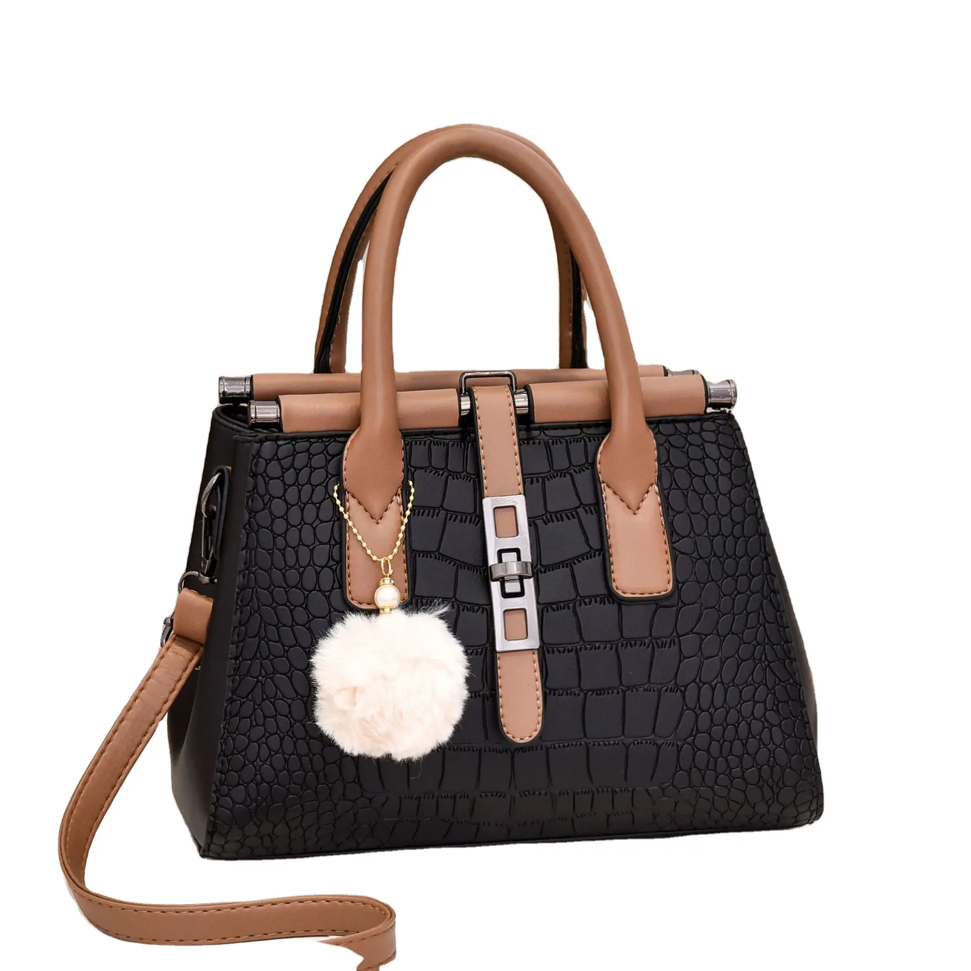 Ladies Large Capacity Handbags Fashion Bag Crocodile Pattern Purse For Women