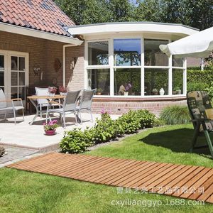 Pasarela de Madera para Jardín, Plataforma para Terraza, Resistente al Agua, Estilo Moderno y Simple, 12 Pulgadas de Altura - Product Image 1