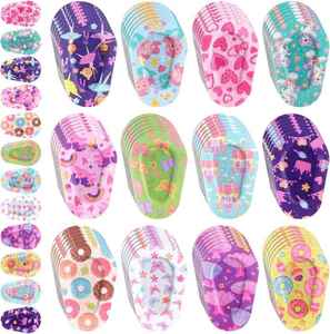 Patchs oculaires adhésifs pour enfants, filles, tout-petits, patchs oculaires en vrac, matériau respirant, blocage de la lumière, coton, motifs colorés et amusants - Product Image 4